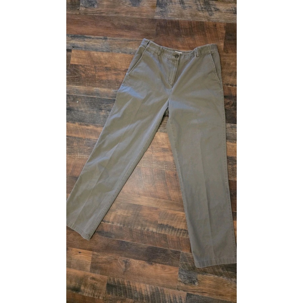 LL Bean Wrinkle Free Bayside Pant Classic Fit Dark Cement Size 8 MT 277330